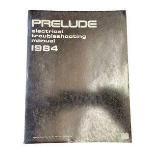 1984 Honda Prelude Electrical Troubleshooting Service Manual